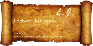 Locher Julianna névjegykártya